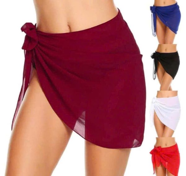 Khăn choàng bikini đi biển nhiều màu chất liệu voan tơ mềm mỏng - Hình ảnh 2