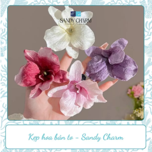 Kẹp tóc lụa hoa lan - Kẹp tóc đi biển - Kẹp tóc Sandy Charm
