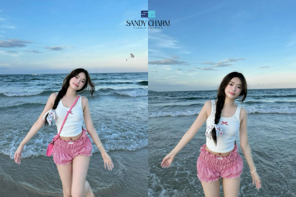 Phối Đồ Đi Biển Với Quần Short: Outfit Sành Điệu Và Cuốn Hút 2 Phối đồ đi biển với quần short