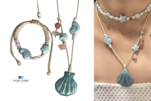 vòng cổ ngọc trai mix charm xinh